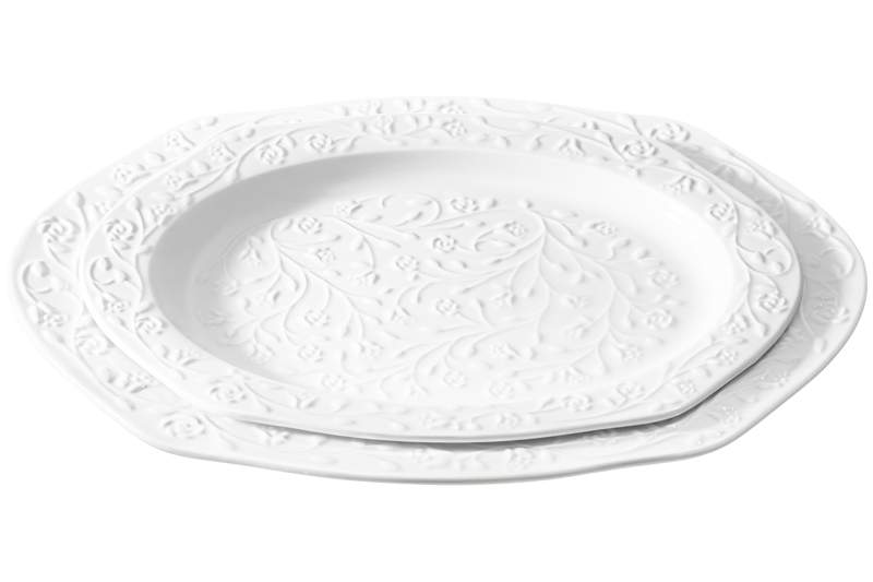 ELAN GALLERY Веточки-цветочки Блюдо 630106 большое 30,5х23х2см