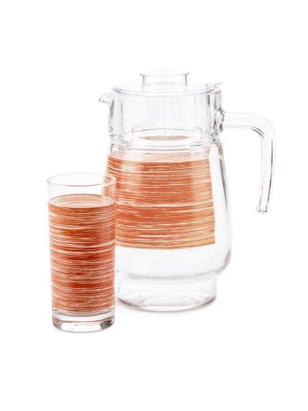 LUMINARC Набор питьевой Брашмания Лайт Оранж 7пр P7451