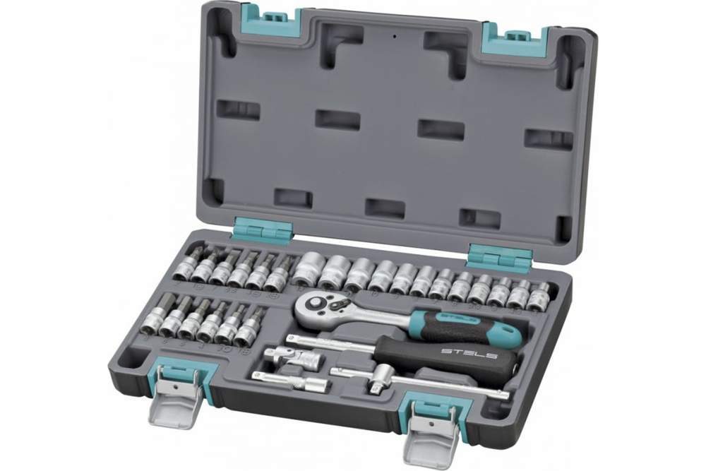 Набор инструмента  STELS   1/4" CrV в кейсе 29пр.  14100