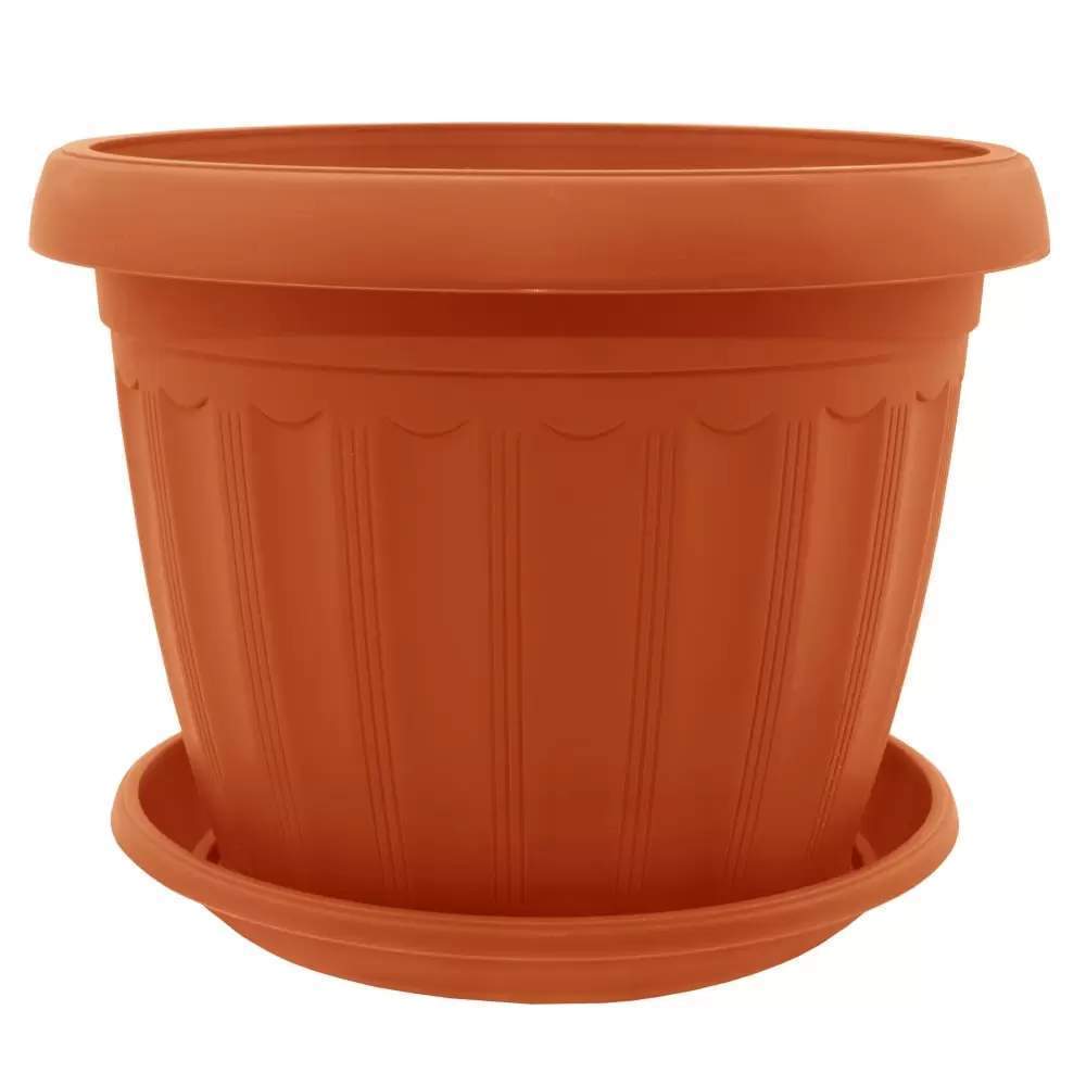 Кашпо  Терра  14х11  1,4л  терракот  У0245  УКР Пласт