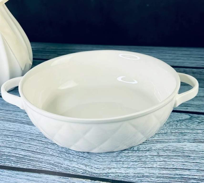 LENARDI Блюдо д/запекания 118-081 Bianco 28см фарфор