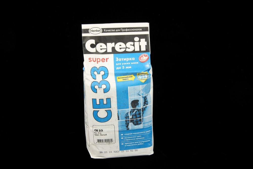 Затирка Ceresit CE33 S №01 белый  2-5мм (2кг) 790885