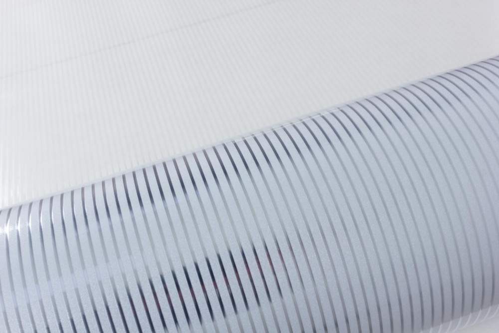 Клеенка ПВХ без основы Transparent (рифленая Линии) толщина 0,60мм/ш.0,8м Dasch (20м) 13761