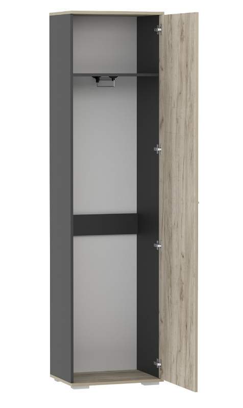 Шкаф д/одежды 013.40 Санти НМ одноств. антрацит/дуб крафт серый