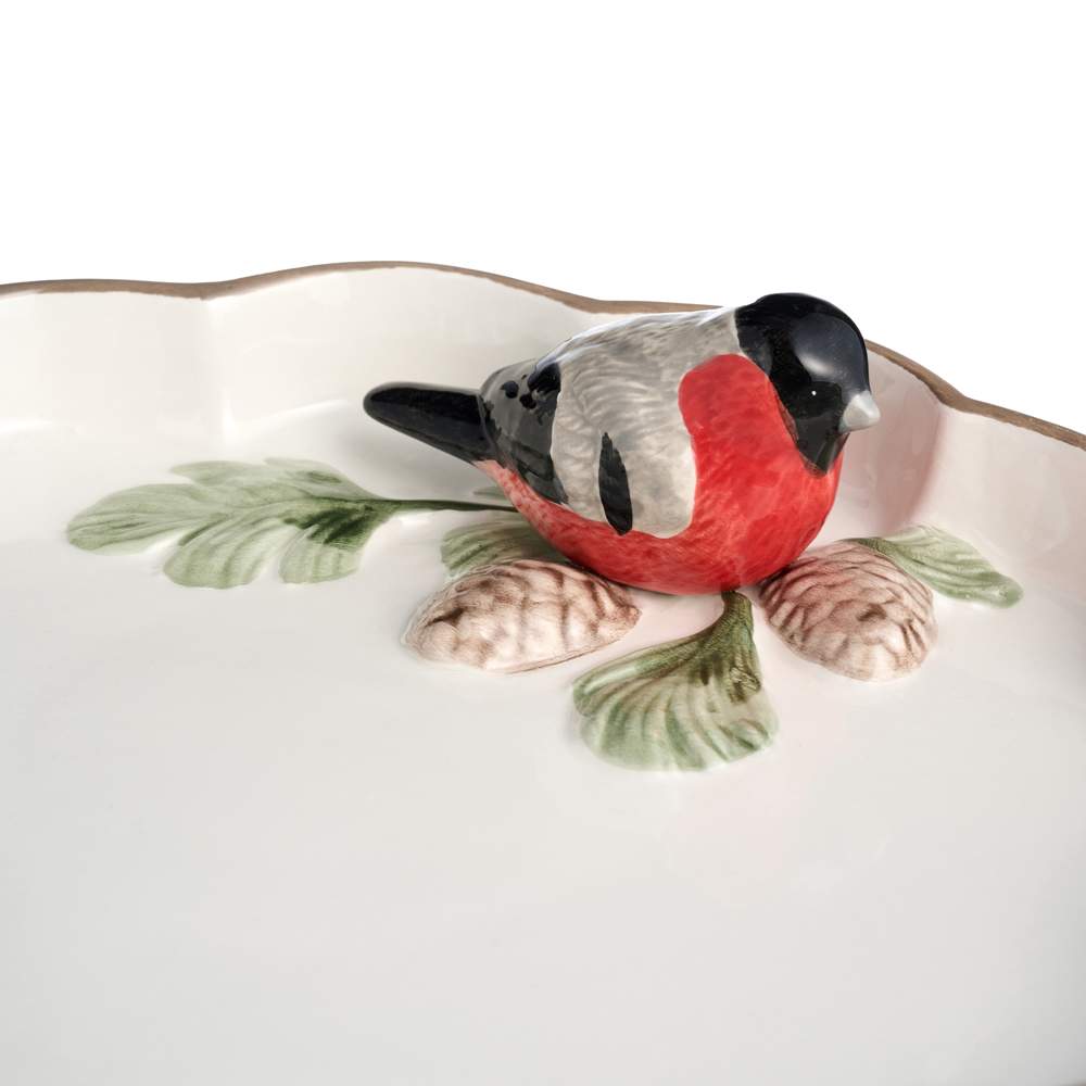 LEFARD Блюдо 406-788 сервировочное Снегирь керамика 22,5х22,5х6см