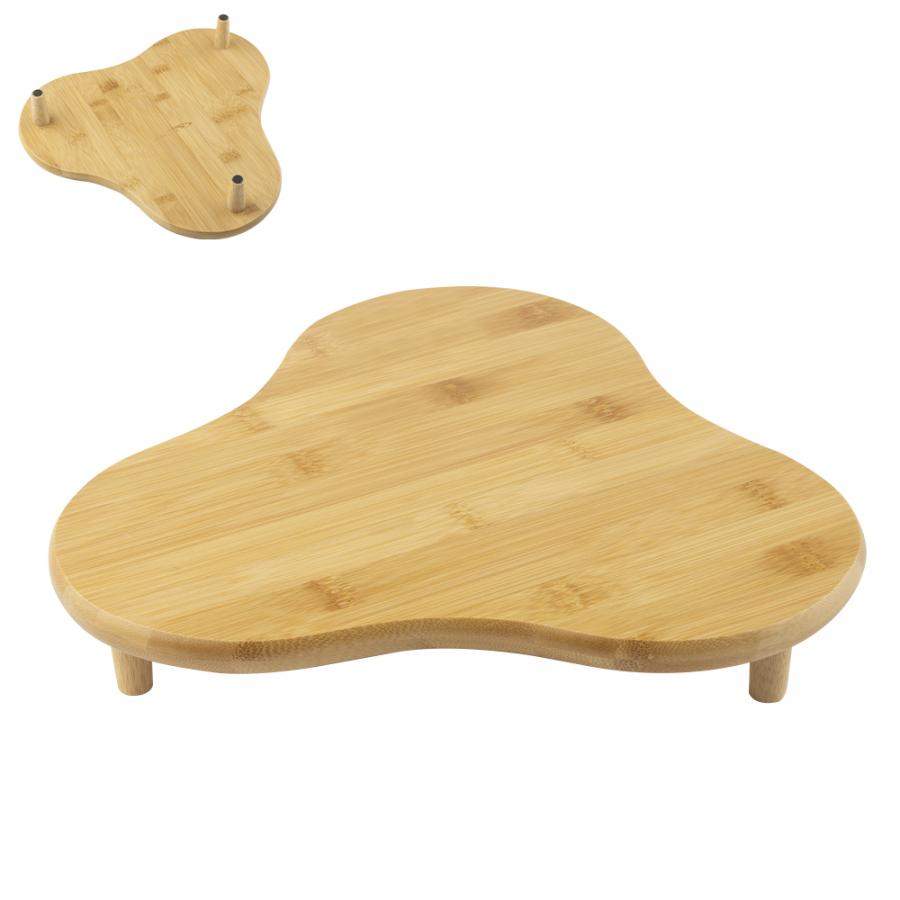 КАТУНЬ бамбук Блюдо фигурное на ножках КТ-СБ-Ф-128 28,5х30х5,5см