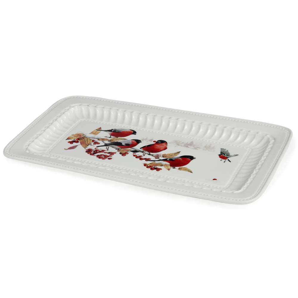 LEFARD Forest Tale Снегири Блюдо 441-029 прямоугольное 30см 