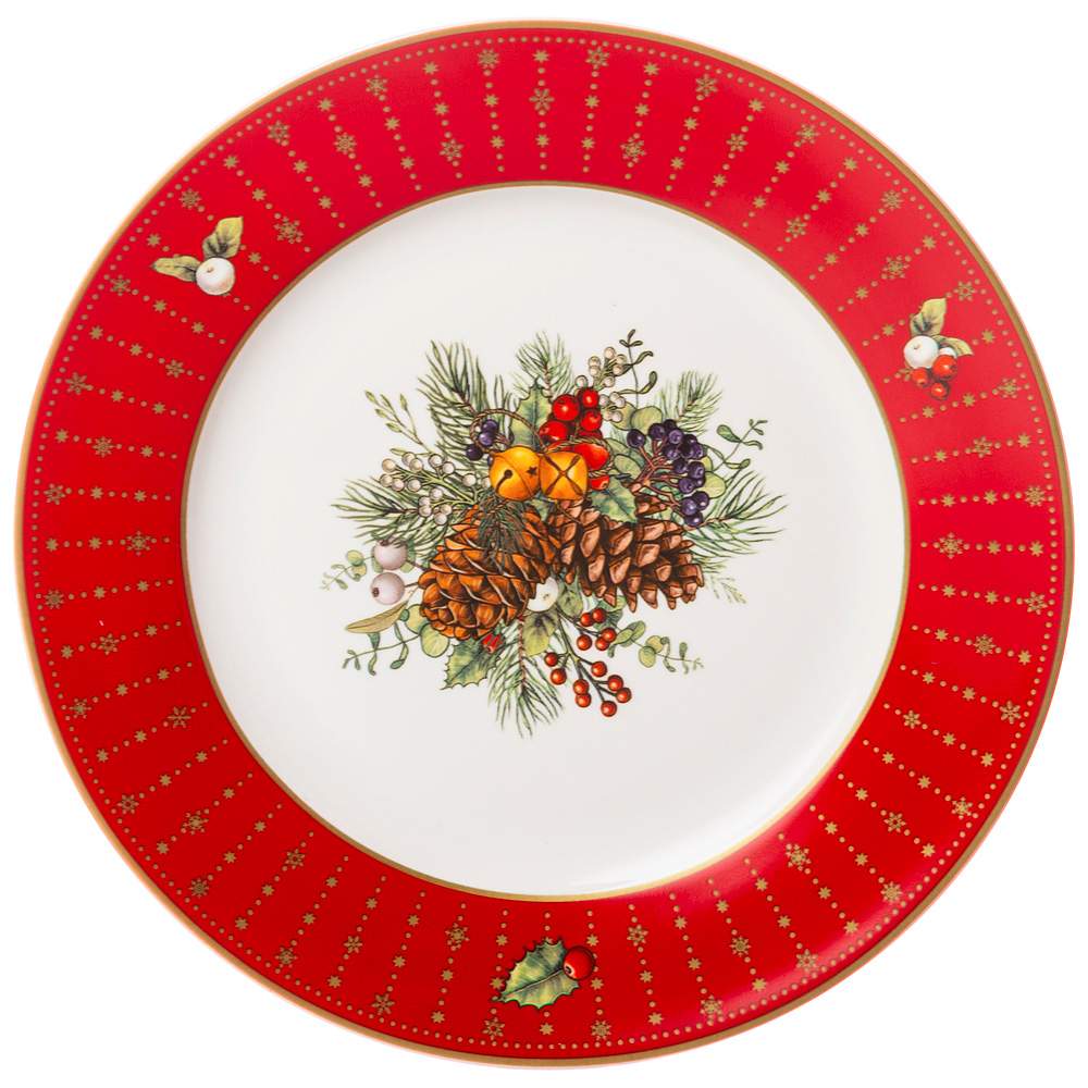 LEFARD Celebration Тарелка 85-1928 закусочная 20,5см красный борт