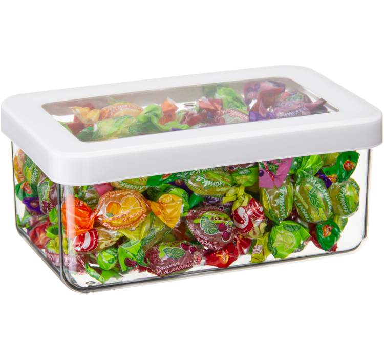 М-ПЛАСТИКА Емкость М1295 Idea Степ д/сыпучих 800мл прямоуг. 16х10х7см