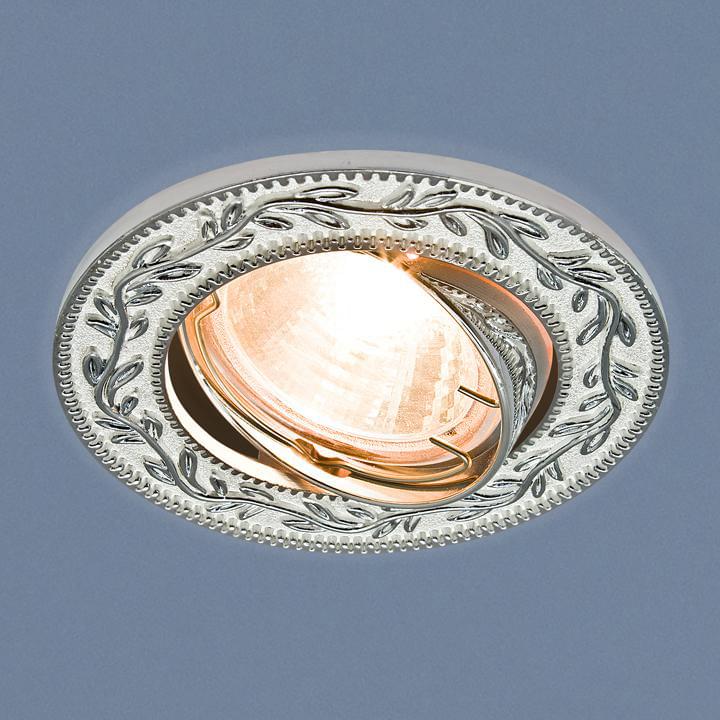 Точечный свет- 713  MR16  WH/SL белый/серебро