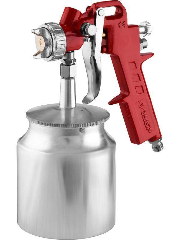 Краскопульт Зубр MS 200N . 1.3мм, пневмат.с нижним бачком , Профессионал 06456-1.3