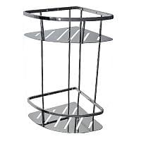 Полочка ТИТАН угл. ов. с лит.дном двойная 22см  77351