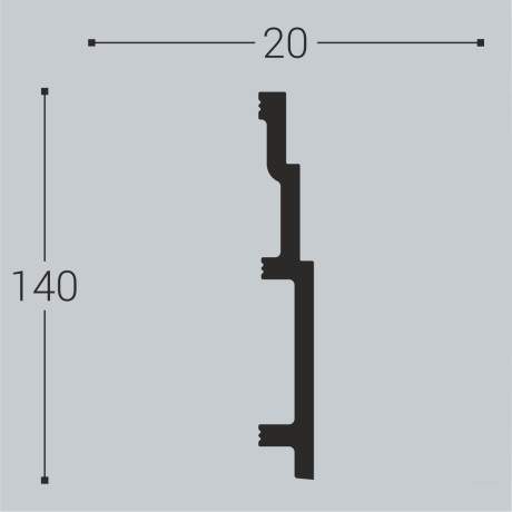 Плинтус XPS BD П 13 (140*20)/8