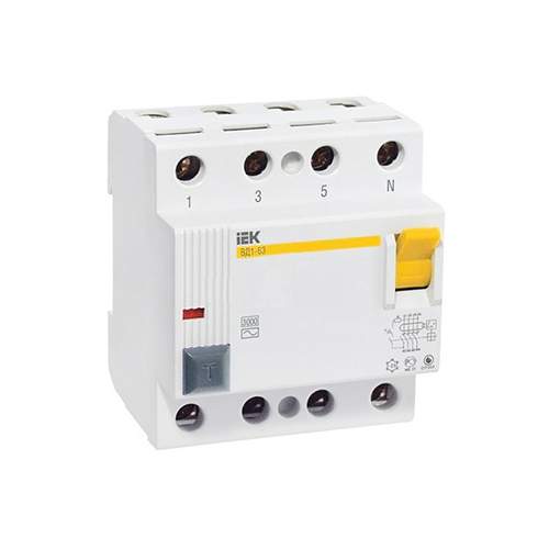 УЗО ИЭК ВД1-63  4-Р 16А 30МА  MDV10-4-016-030