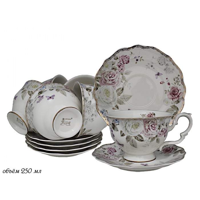 LENARDI Набор чайный 105-782 12пр/6перс Пионы