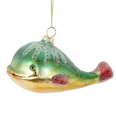 REMECO COLLECTION Игрушка елочная 826143 Кит 12х6х7см (стекло)  