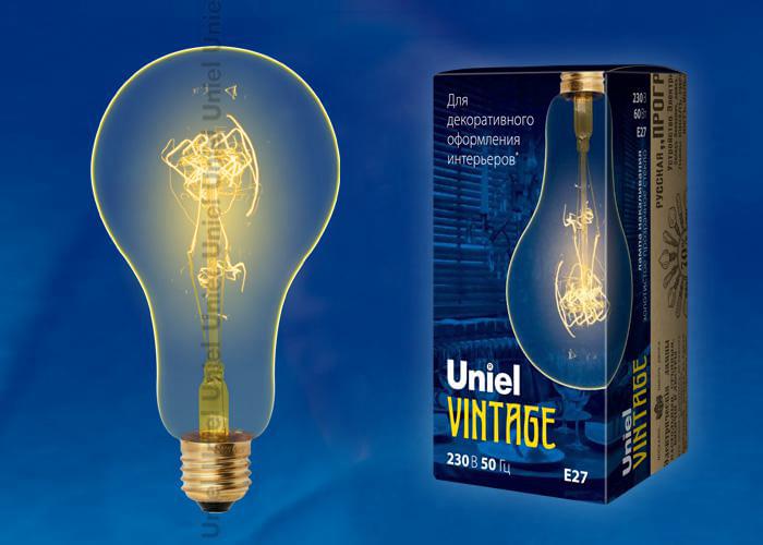 Лампа Uniel IL-V-A95-60/Golden/E27 CW01 Vintage UL-00000477