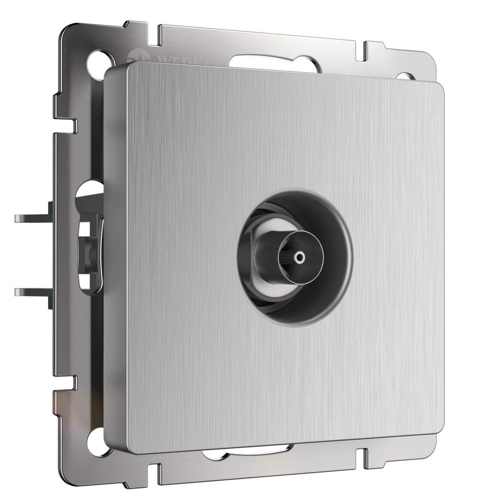 Розетка  Frame ТВ-оконечная  серебряный рифленый  WL09-TV