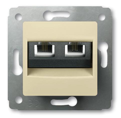 Розетка CARIVA ТЛФ 2-ая крем  773739