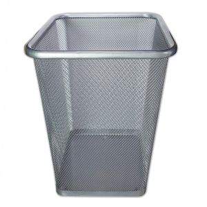 Ведро квадратное 14л.  металл.  офисное  сетчат. б/кр  414