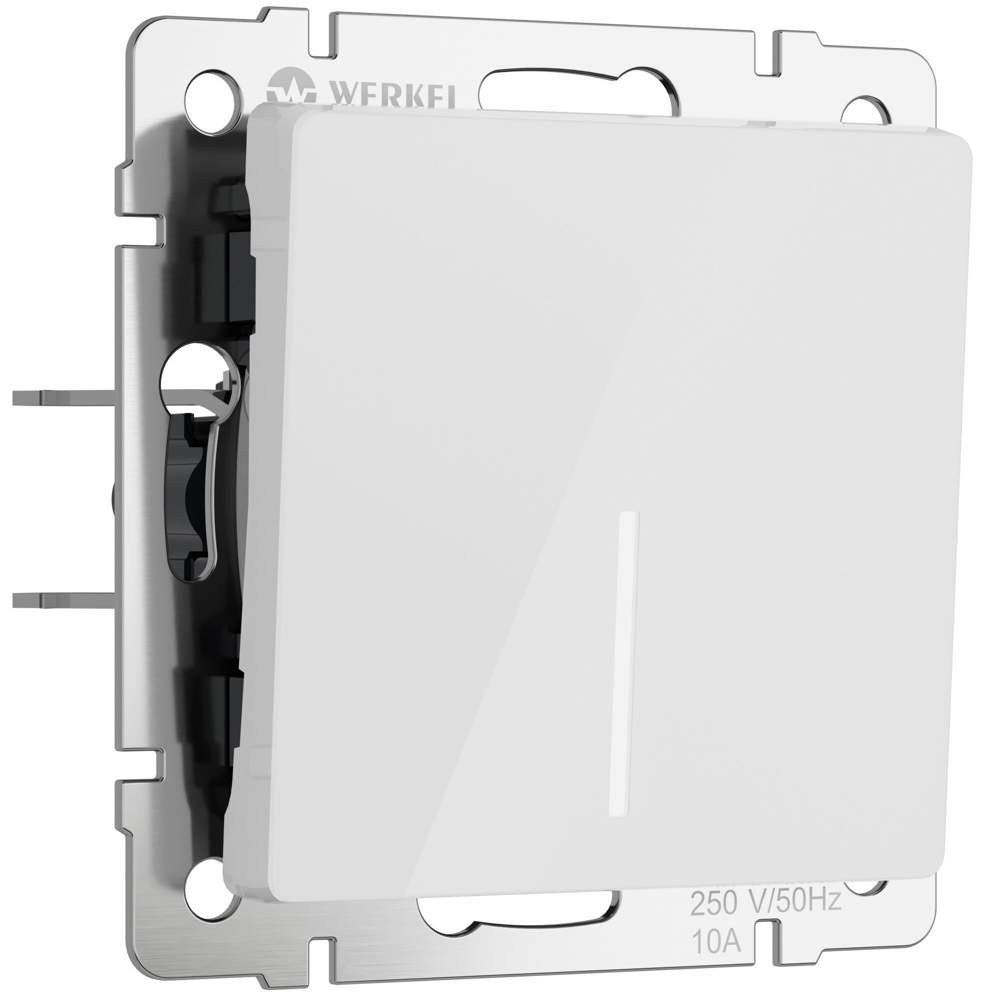 Выкл.  Werkel  1-кл.  (белый акрил)  -  W1110141 с подсветкой