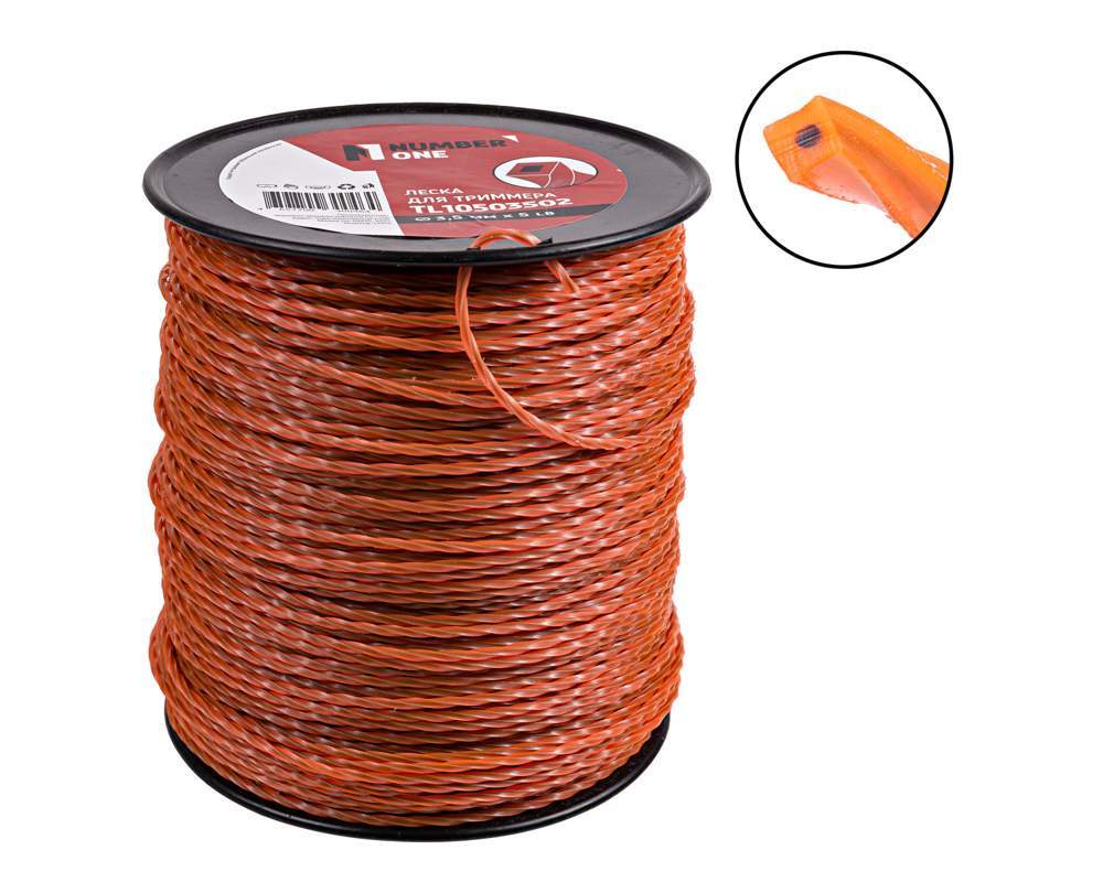 Леска NUMBER ONE TL10503502  3.5мм  5,0LB  (271м) 2-х слойн/крученный