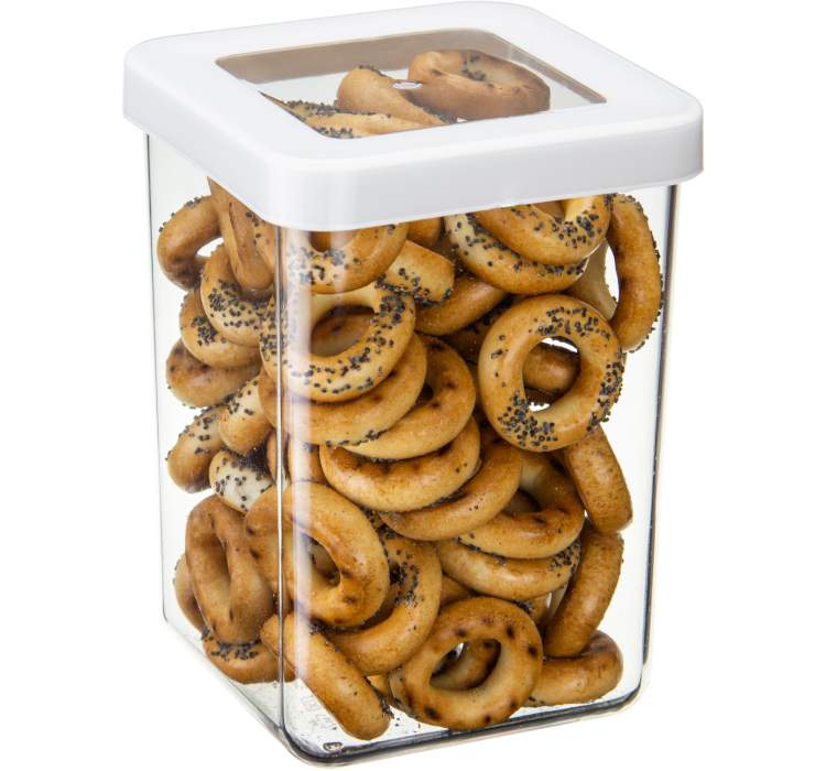 М-ПЛАСТИКА Емкость М1292 Idea Степ д/сыпучих 1000мл квадрат 10х10х14см