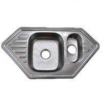 Мойка FABIA врезная 95х50  0,8мм гл.18см  2-я, трапец 9550DC