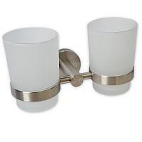 Стакан + стакан стеклянный GFmark  80160  с креплением к стене из нерж/сталь