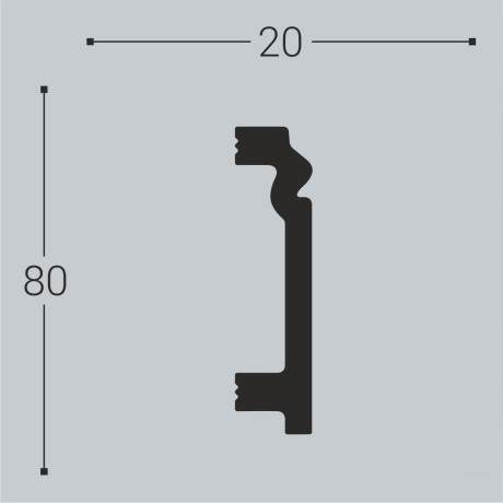 Плинтус XPS BD П 3 (80*20)/14 