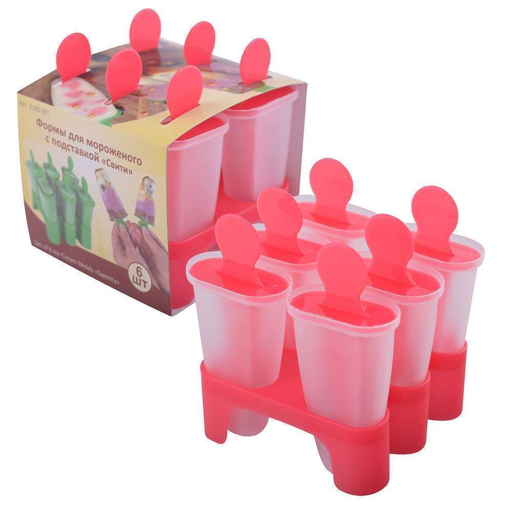 МУЛЬТИДОМ Форма VL80-351 д/мороженого Свити 6 ячеек  
