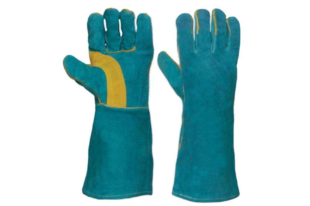 Краги спилковые Kevlar Изумруд Люкс П-952