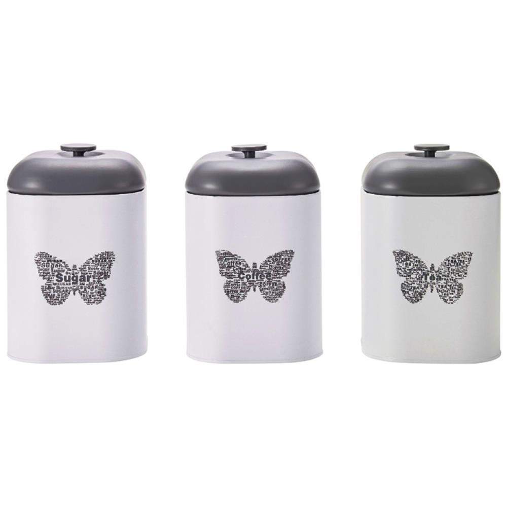 BACKMAN Набор банок BM-0807 DIANA д/сыпучих 3х1400мл сталь