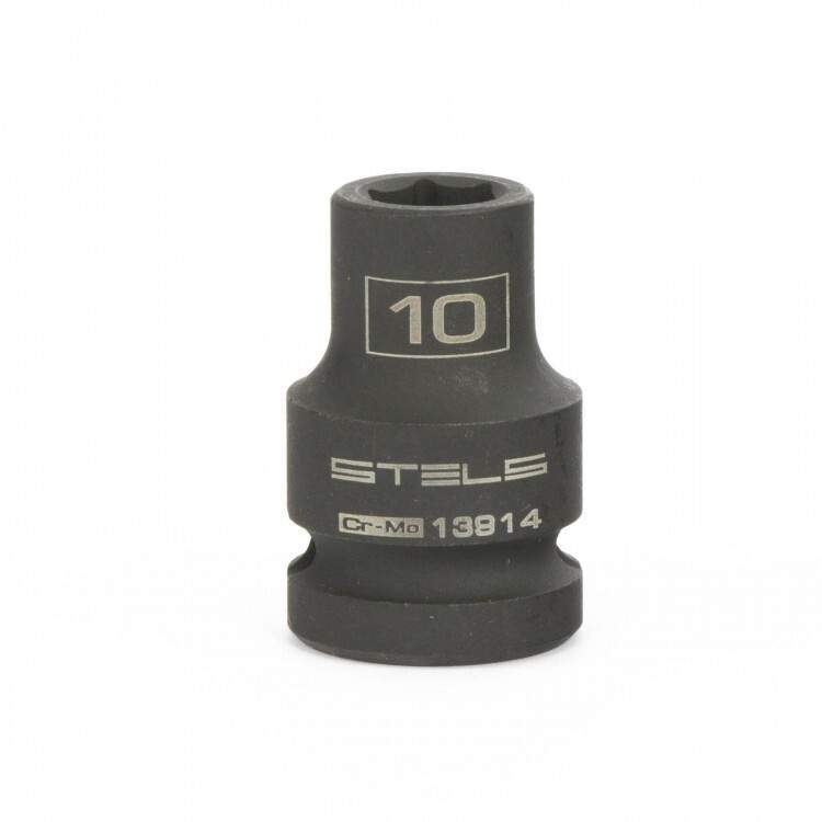 Головка ударная Stels  CrMo 10 мм 1/2" шестигранная 13914