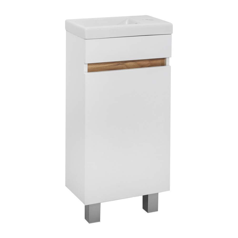 Тумба Sydney 1дв.напол.  + раковина  Como 40см белый  2040WCSYD