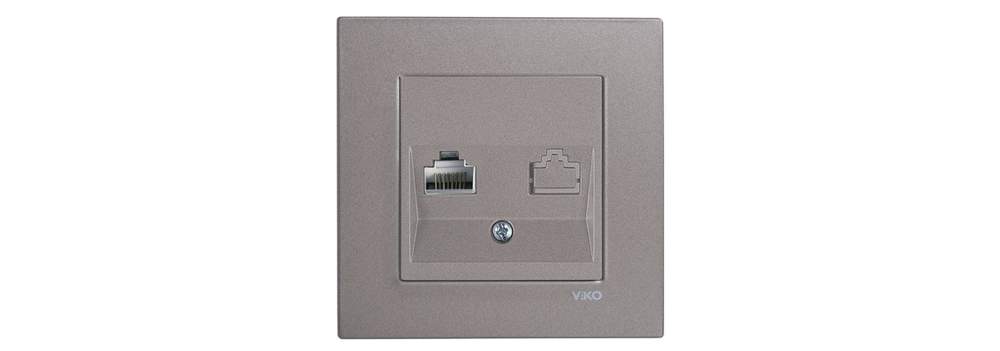 Розетка VI-KO Novella с/у  компьют. RJ45  черная  92105532