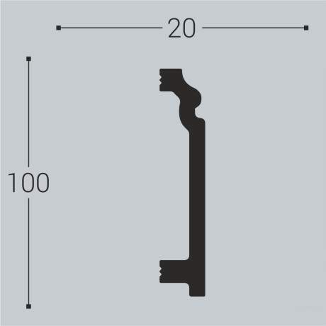 Плинтус XPS BD П 4 (100*20)/11 