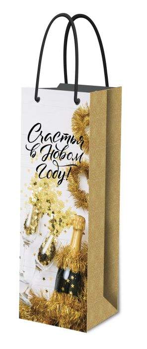 ФЕНИКС ПРЕЗЕНТ Пакет подарочный НГ 86301 с ламинацией 12,7х36,8х8,3см