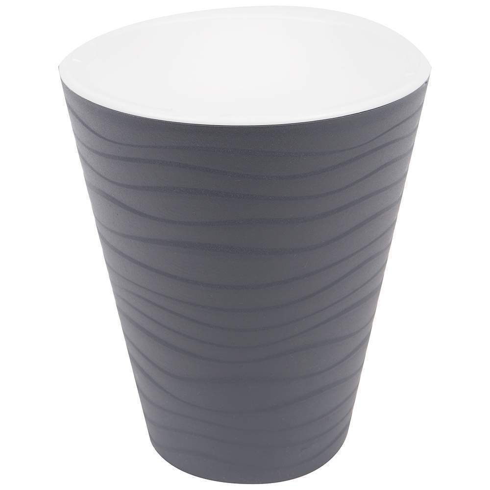 Горшок  Валенсия со вставкой 2,0л антрацит Д1354