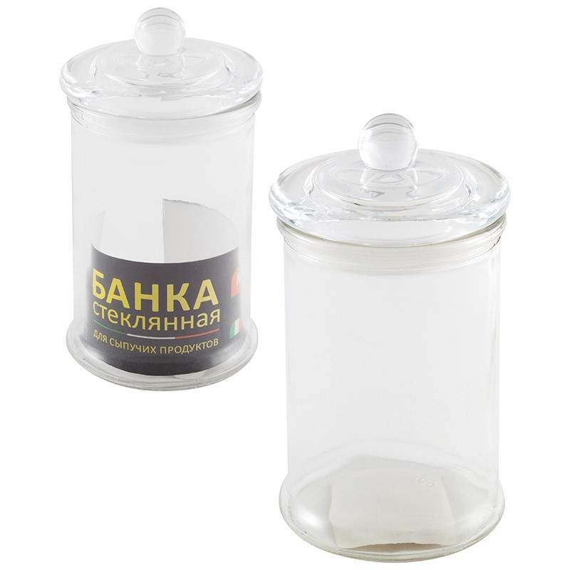 MALLONY Банка 3600 Banca д/сыпучих 0,4л с крышкой, стекло