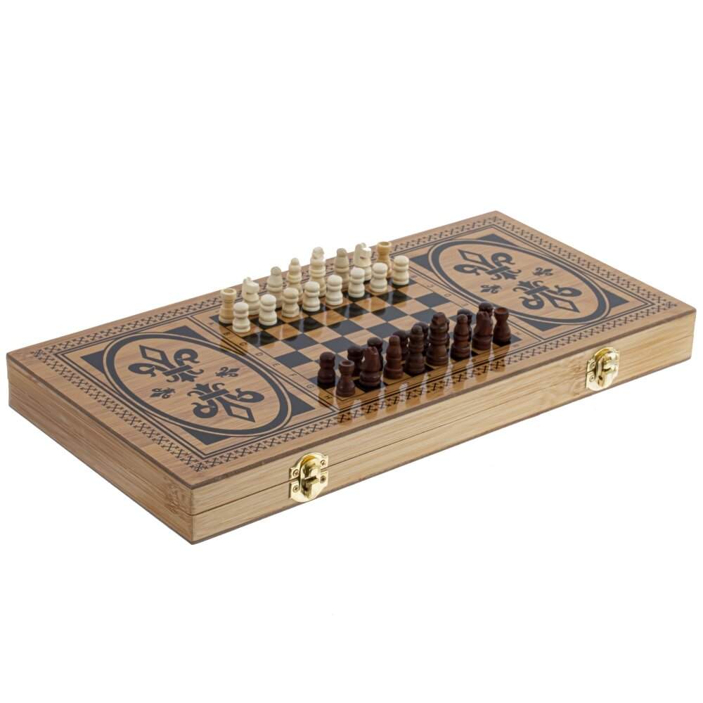 REMECO COLLECTION Игра настольная 3в1 (шахматы,нарды,шашки) 59,5х30х3,5см 800310
