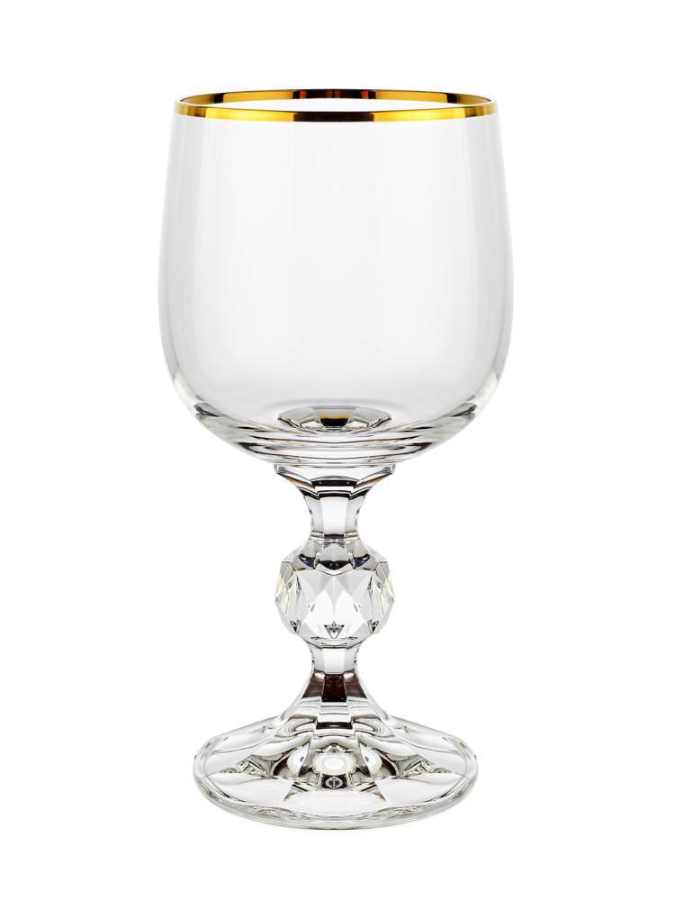 CRYSTALEX BOHEMIA Клаудия 20787/40149/230 Набор бокалов д/вина 230мл отводка золото 6шт