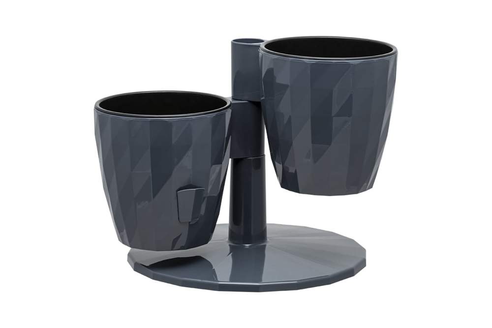 Кашпо  RUBY  Дуэт  Антрацит  КШ-0998