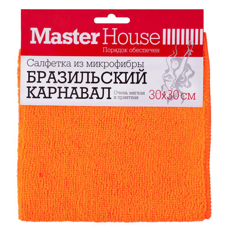 MASTERHOUSE Салфетка д/уборки 60154 Бразильский карнавал микрофибра 30*30см М-01 