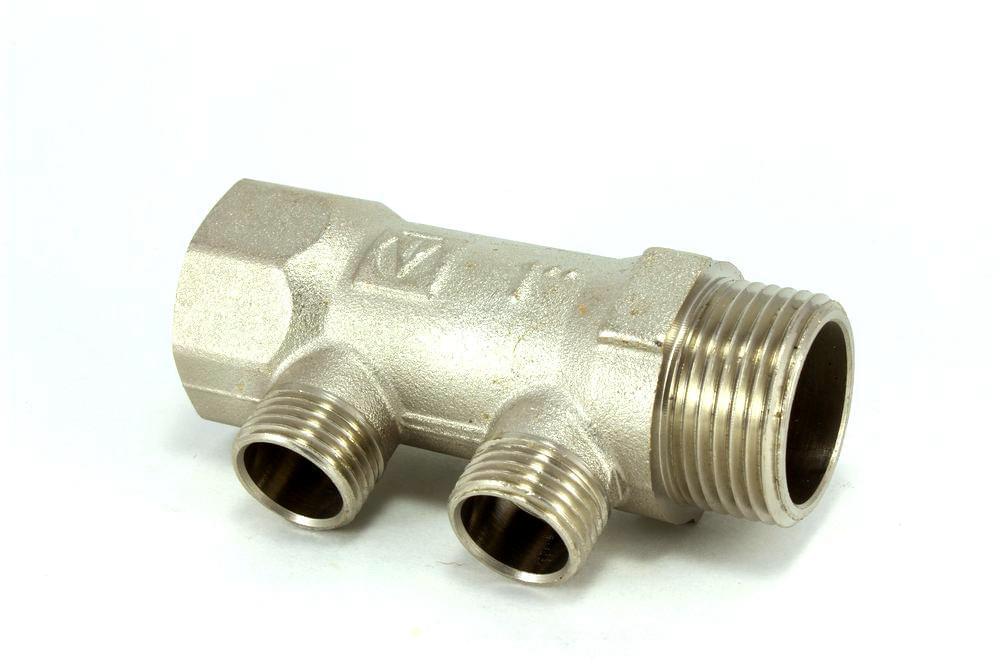 Коллектор  н/р  1"х2 вых 1/2" никель VTc.500.N.0602