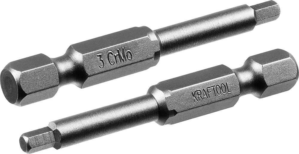 Бита X-Drive Kraftool HEX4 торсионные кован.обточ. 26127-4-50-2 Cr-Mo сталь Е 1/4 50мм 