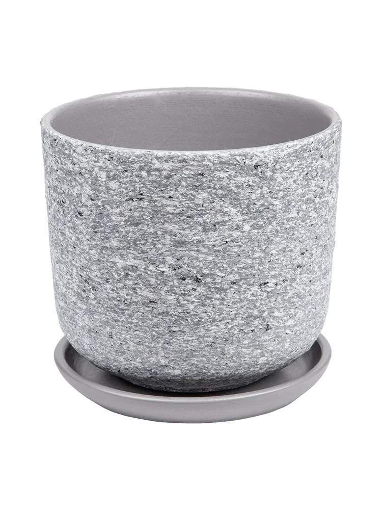 Горшок  Цилиндр Серый камень №5 (D22) 5,4л СД269