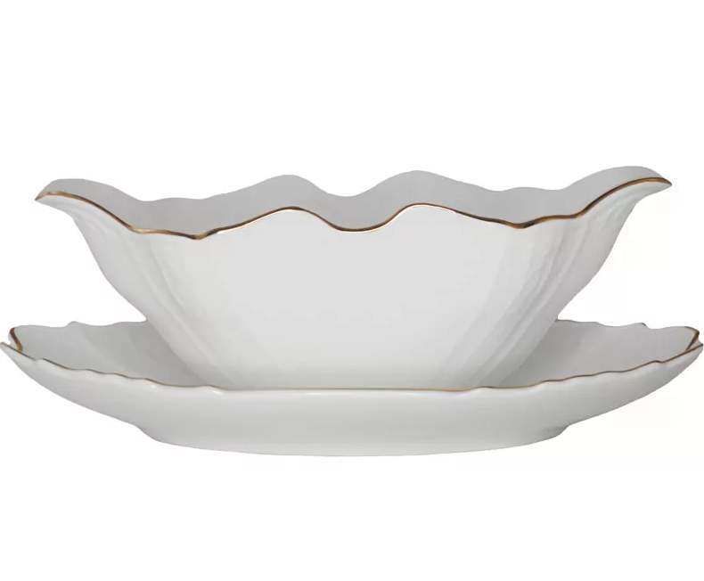 LENARDI Maria Gold Соусник 226-034 с блюдцем 24,5см
