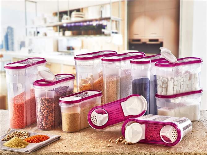 DUNYA PLASTIK Емкость 30315 д/сыпучих 4000мл с дозатором 235х101х264мм