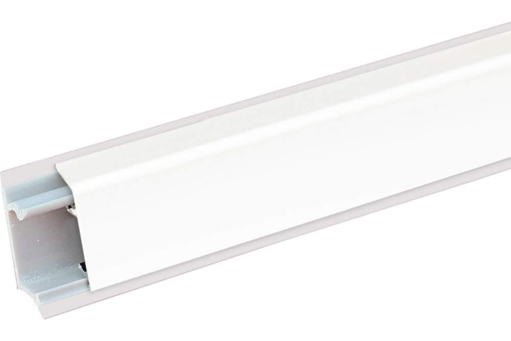 Плинтус алюминевый прямоуг. Квадро , 3 м , белый